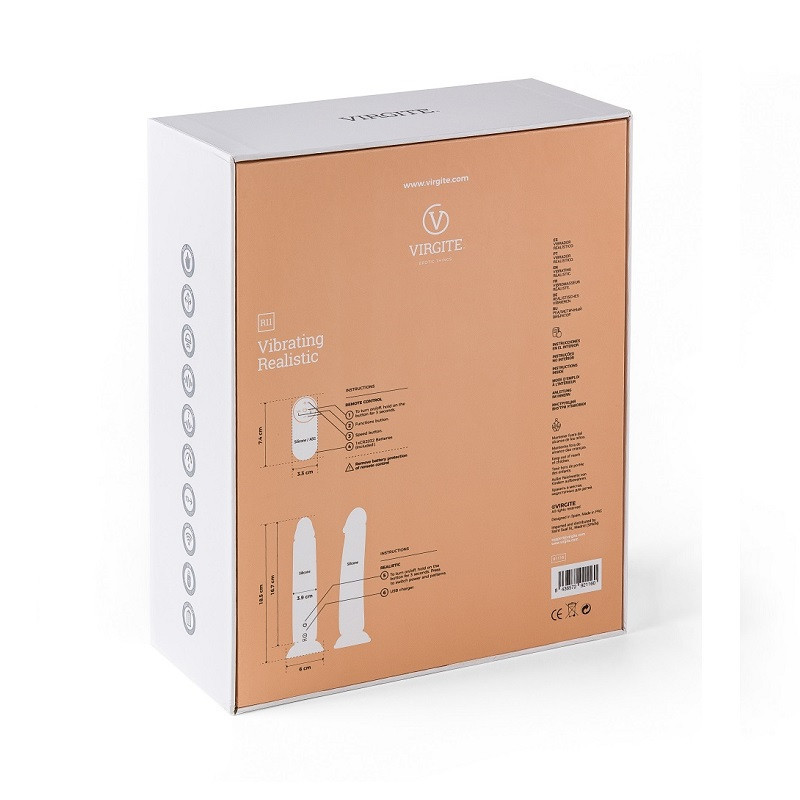 Vibrador Recargable Virgite R11 Realístico Control Remoto