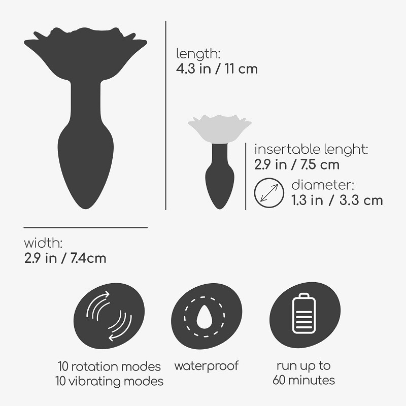 Vibrador Rotador Recargable Control Remoto Giulietta Crushious