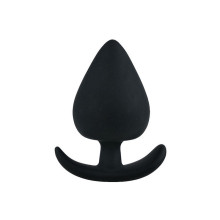 Anal Plug Cónico Tope Ancla Negro L