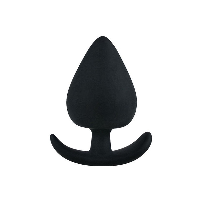 Anal Plug Cónico Tope Ancla Negro L