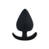 Anal Plug Cónico Tope Ancla Negro L