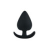 Anal Plug Cónico Tope Ancla Negro M