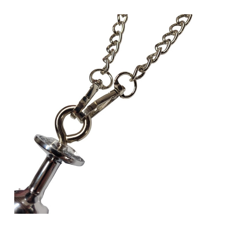 Anal Plug Metal Con Esposas Y Cadenas