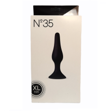 Anal Plug Succión Silicona Mai Negro Nº 35 XL