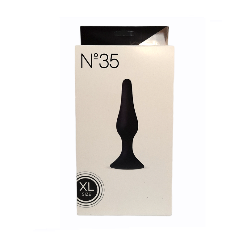 Anal Plug Succión Silicona Mai Negro Nº 35 XL
