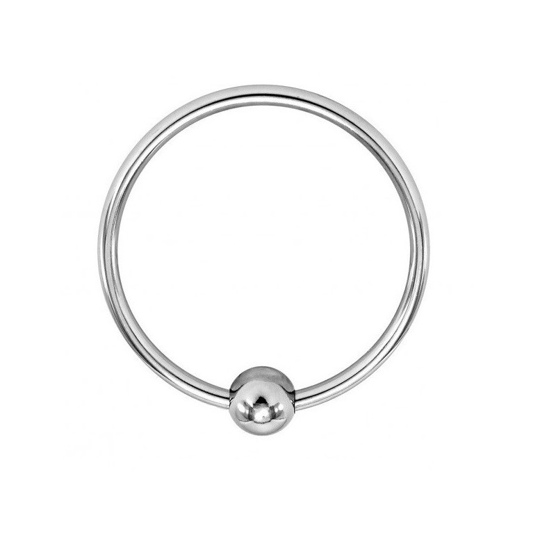 Anillo Acero 1 Bola Locked Single Torc 40 mm