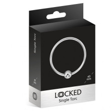 Anillo Acero 1 Bola Locked Single Torc 40 mm
