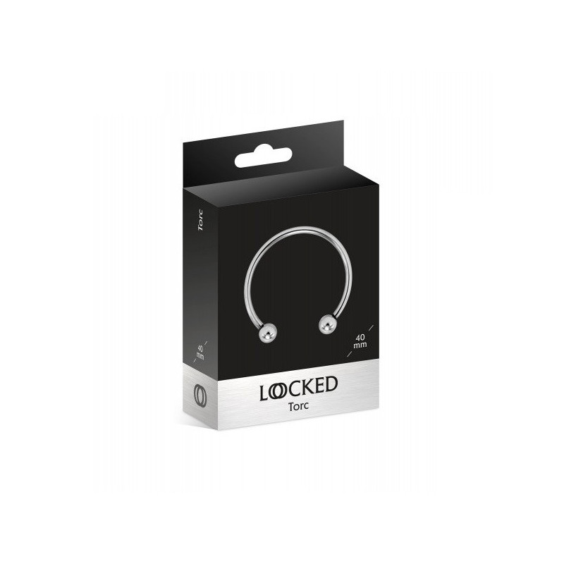 Anillo Acero Abierto 2 Bolas Locker Torc 40 mm