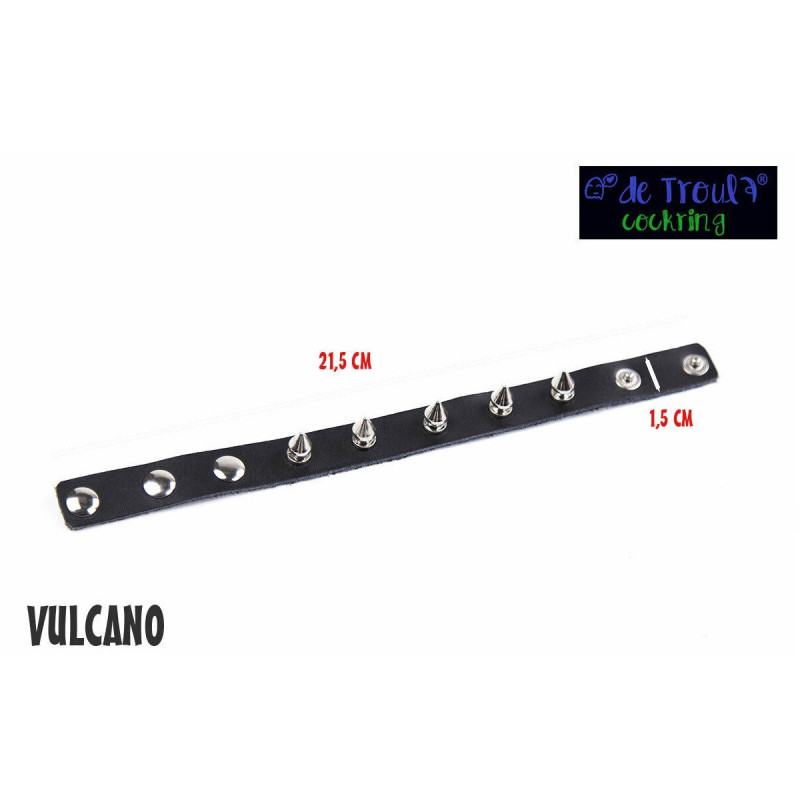 Anillo Ajustable Pene Cuero Pinchos Vulcano De Troula