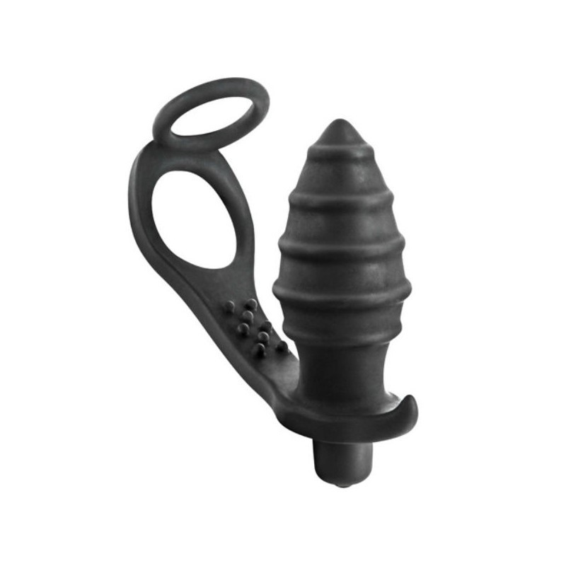 Anillo Anal Plug Vibrating Blue Junker