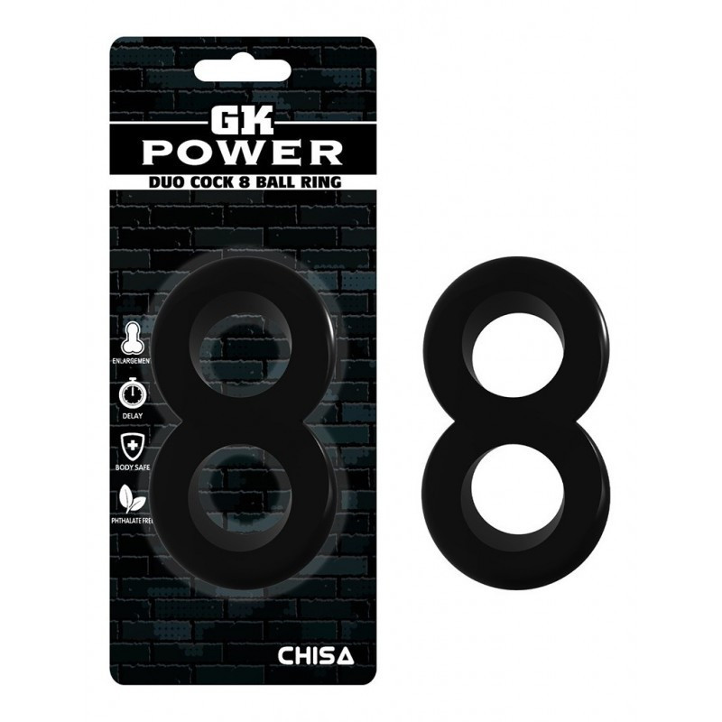 Anillo Doble Duo Cock 8 Ball Ring GK Power