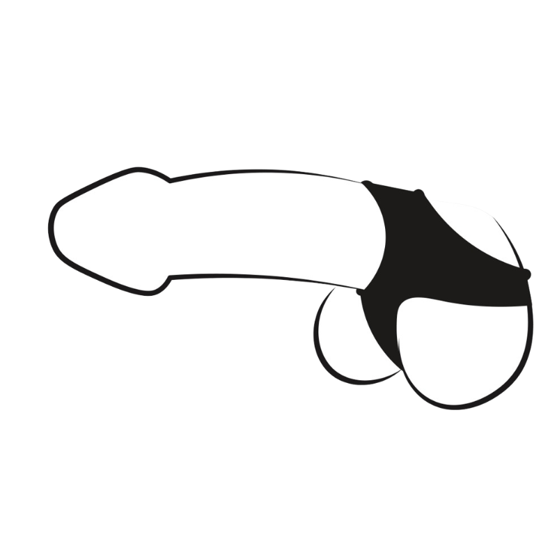 Anillo Doble Pene y Testículos Látex