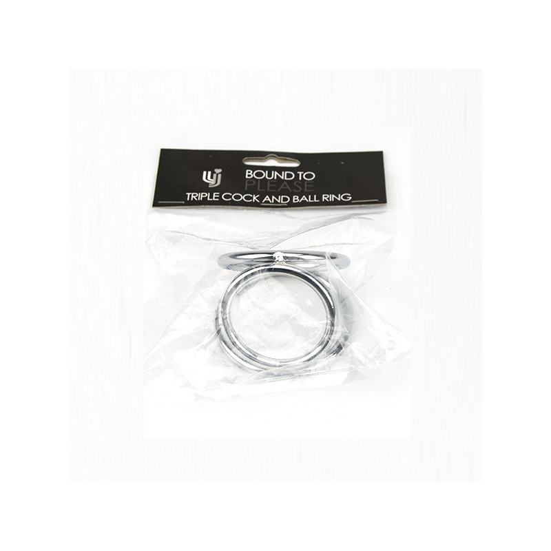 Anillo Pene Acero Bound To Please Triple Cock And Ball