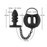 Anillo Pene y Testículos con Plug Anal Silicona Black Velvets