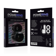 Anillo Pene y Testículos Powering PR09 Negro
