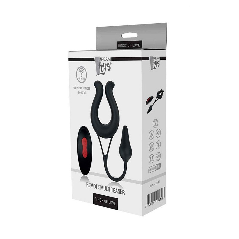 Anillo Recargable Control Remoto Multifunción Con Plug De Dream Toys