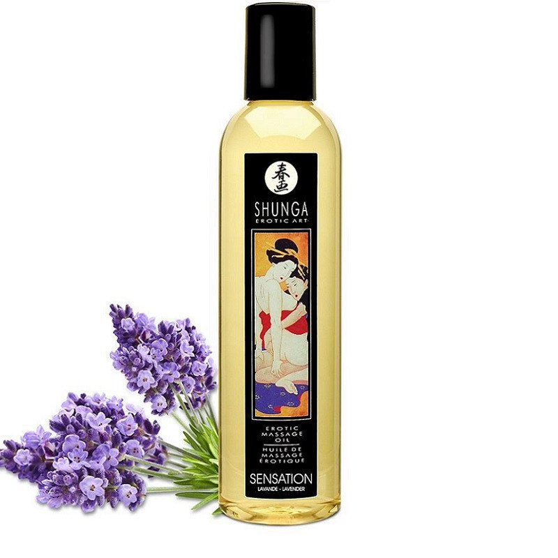 Aceite Erotic Massage Oil Sensation Lavanda Shunga 250 ml