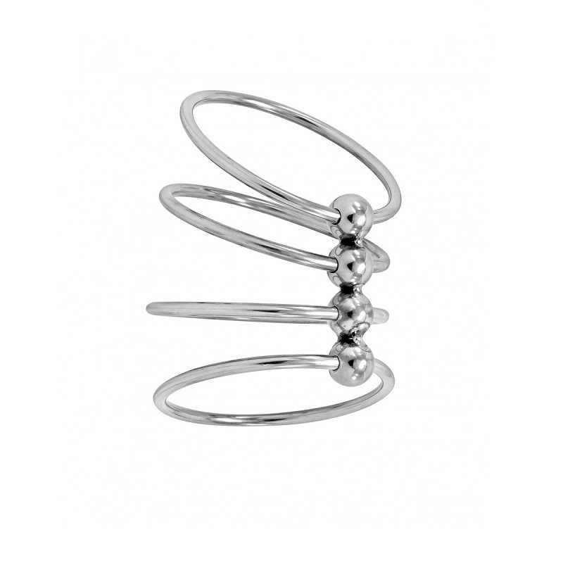 Anillos Acero 4 Bolas Unidas Locked Chain Torc 45 mm