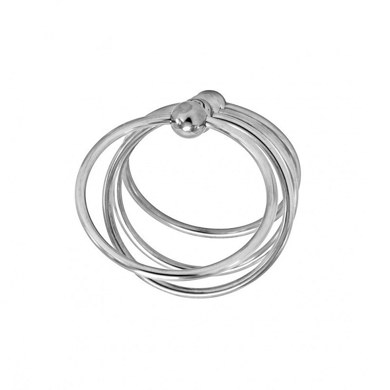 Anillos Acero 4 Bolas Unidas Locked Chain Torc 45 mm