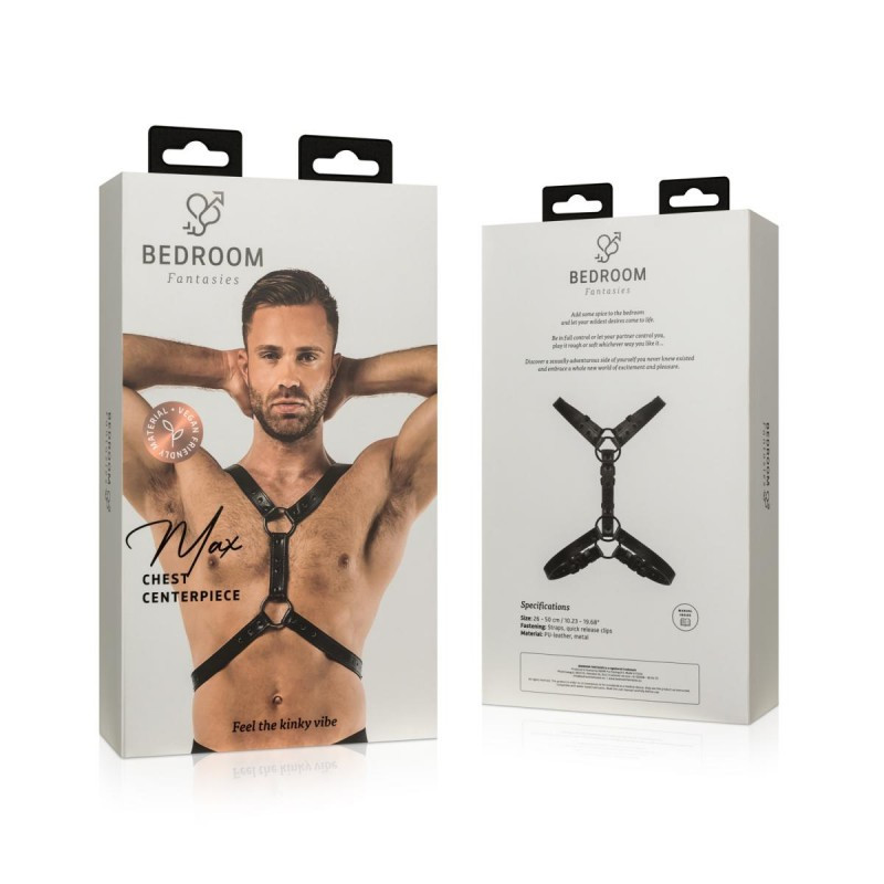 Arnés Ajustable Masculino BDSM Bedroom Fantasies Max Chest Centerpiece
