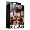 Arnés Ajustable Masculino BDSM Line Odiseo Negro y Rojo