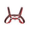 Arnés Ajustable Ouch Chest Bulldog Harness Bonded Leather Rojo