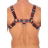 Arnés Ajustable Ouch Chest Bulldog Harness Bonded Leather Rojo