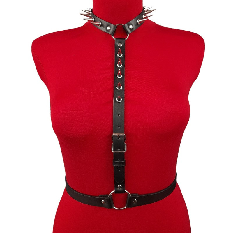 Arnés BDSM Collar Ajustable Con Pinchos