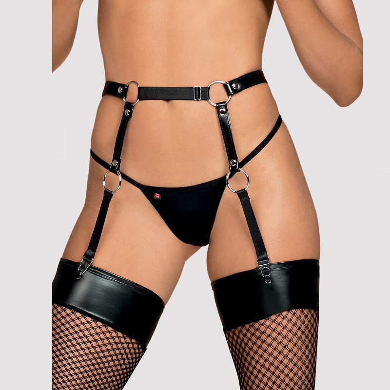 Arnés BDSM Obsessive Liguero A740 Negro