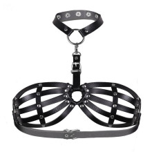 Arnés BDSM Polipiel Bikini Negro