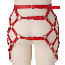 Arnés BDSM Polipiel Cintura Rojo