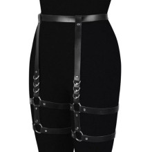 Arnés BDSM Polipiel Cintura Y Piernas 62064 Negro