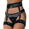 Arnés BDSM Polipiel Liguero Con Anillas