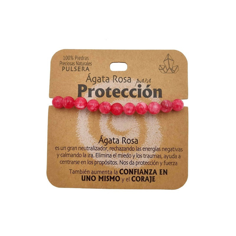 Ágata Rosa Pulsera
