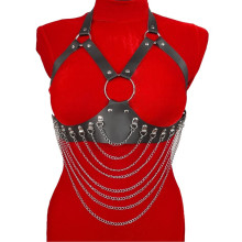 Arnés BDSM Polipiel Pecho Con Cadenas