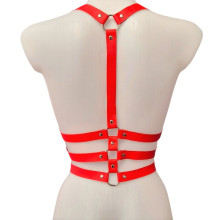 Arnés BDSM Polipiel Torso 62034 Rojo