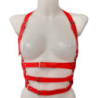 Arnés BDSM Polipiel Torso 62034 Rojo