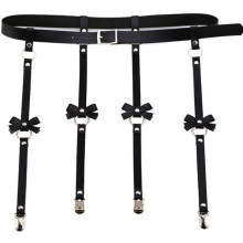 Arnés BDSM Torso y liguero Negro 62024