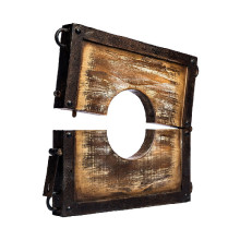 Amarre de Madera Para Cabeza Con Cadenas Set Picota