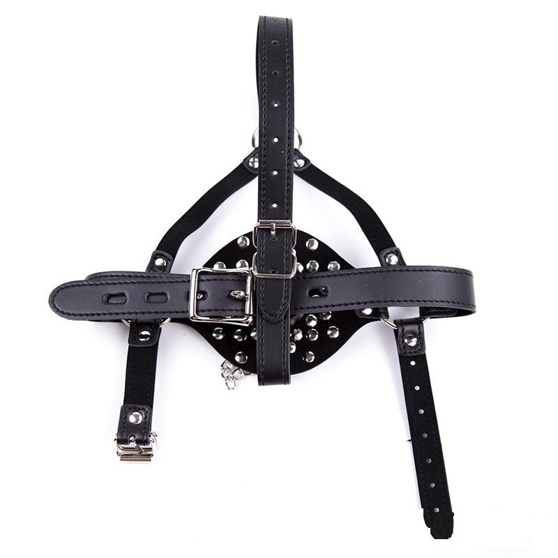 Arnés Facial Tapón Bucal Con Cadena BDSM Line