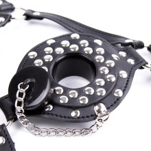 Arnés Facial Tapón Bucal Con Cadena BDSM Line