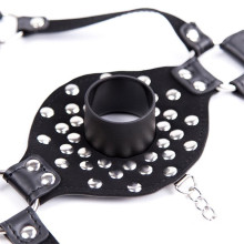 Arnés Facial Tapón Bucal Con Cadena BDSM Line