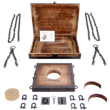 Amarre de Madera Para Cabeza Con Cadenas Set Picota