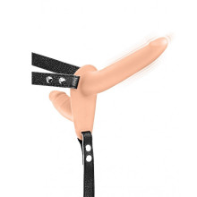 Arnés Femenino Doble Con Vibración Silicona Fetish Tentation Recargable