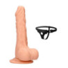 Arnés Femenino Macizo Dildo Realístico Realrock 25 cm con testículos