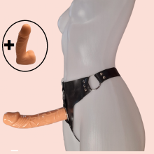 Arnés Femenino Macizo Strap On 2 Dildos Baile Jessica