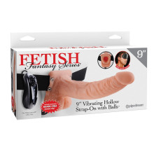 Arnés Hueco Con Vibración FF 9  Hollow Strap-On With Balls