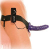 Arnés Hueco con Vibración FF Hollow Strap On Morado