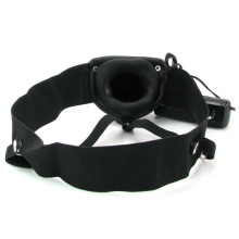 Arnés Hueco con Vibración FF Hollow Strap On Negro