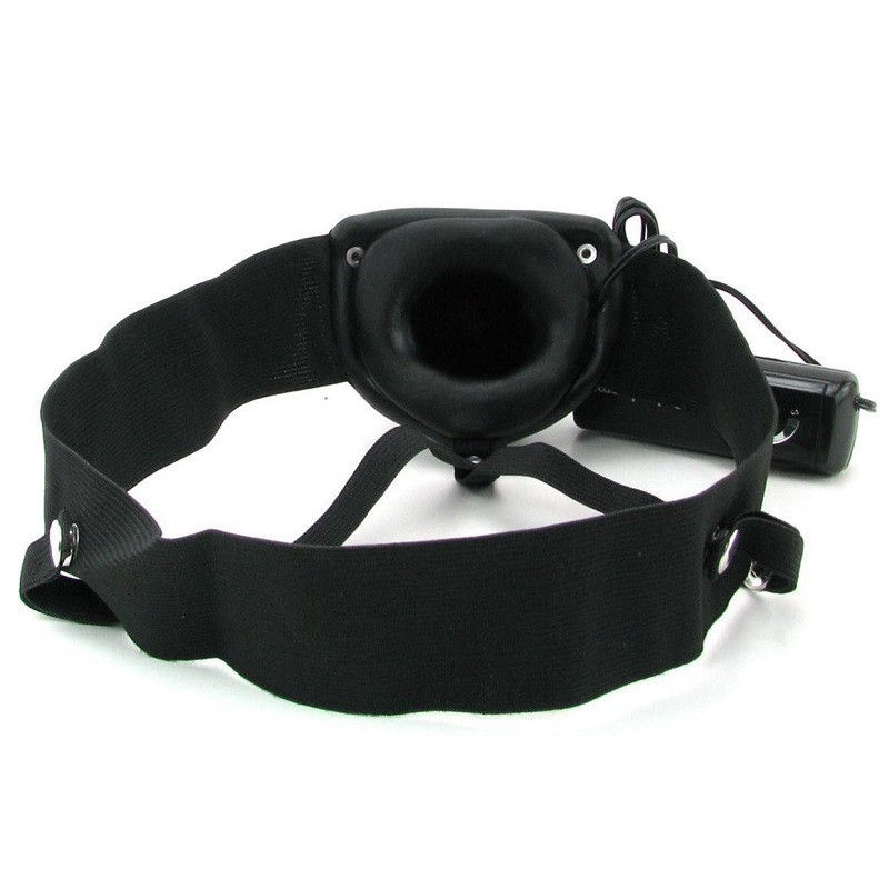 Arnés Hueco con Vibración FF Hollow Strap On Negro